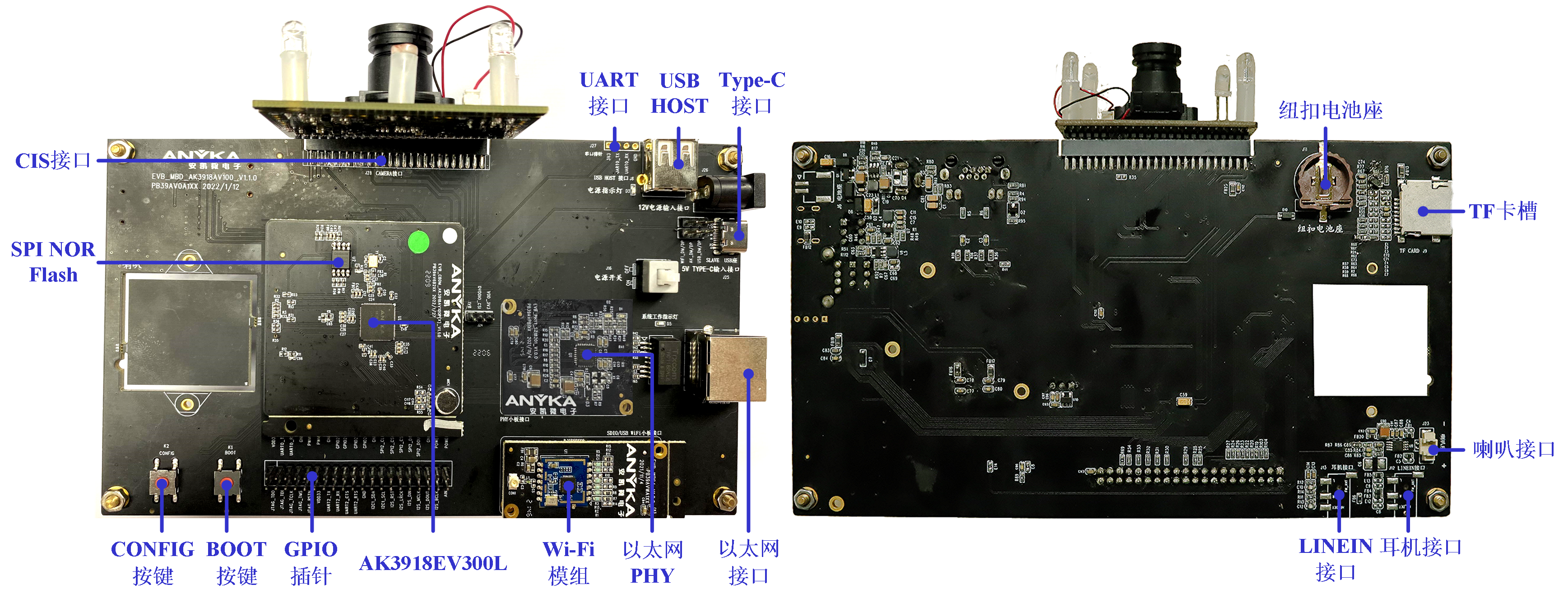 AnyCloud39EV300L开发板套件A（2MP单目摄像机开发板套件）